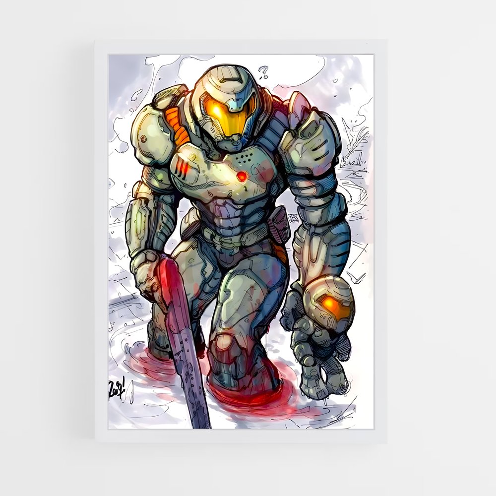 Poster Cyber Slayer – affiche Doom (vue 3)